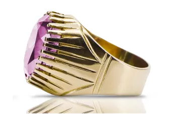 Pierścionek Ametyst 14k żółte złoto Vintage vrc048y